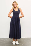Scoop Neck Drop Waist Flare Dress