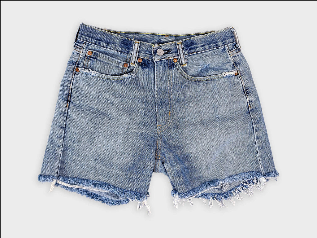 Mid-Rise Upcycled Denim OG Shorts - Original