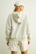 USA FLORAL PATCHWORK SWEATSHIRTS WITH HOODIE
