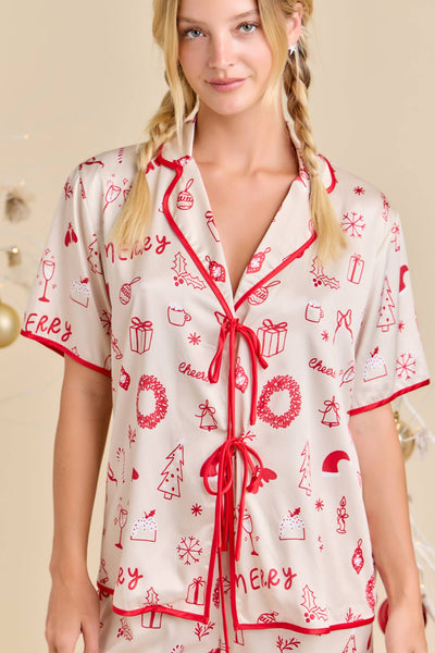 Christmas Print Pajama Set