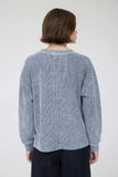 Washed Ribbed Knit Pullover
