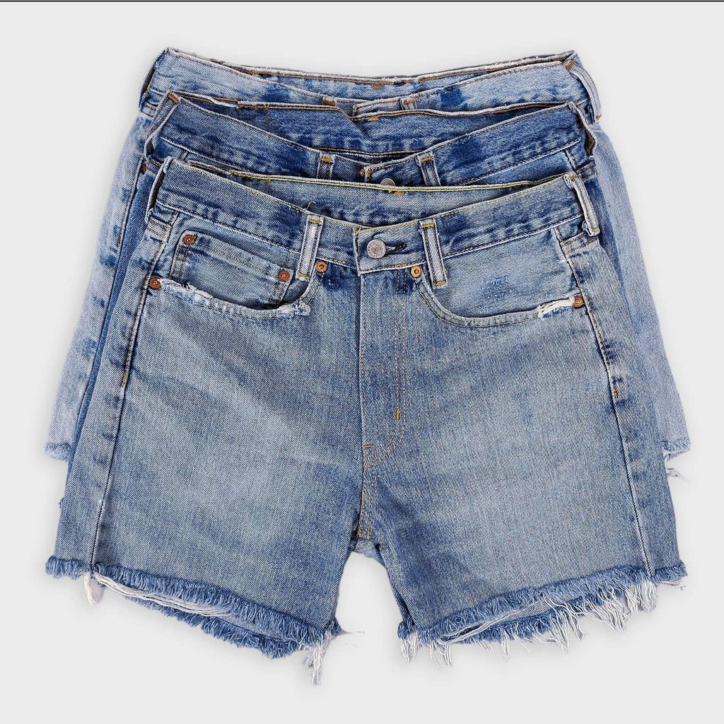 Mid-Rise Upcycled Denim OG Shorts - Original