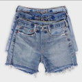 Mid-Rise Upcycled Denim OG Shorts - Original