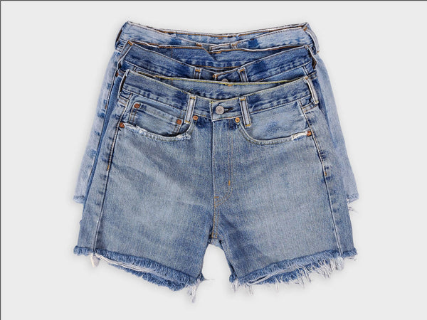 Mid-Rise Upcycled Denim OG Shorts - Original