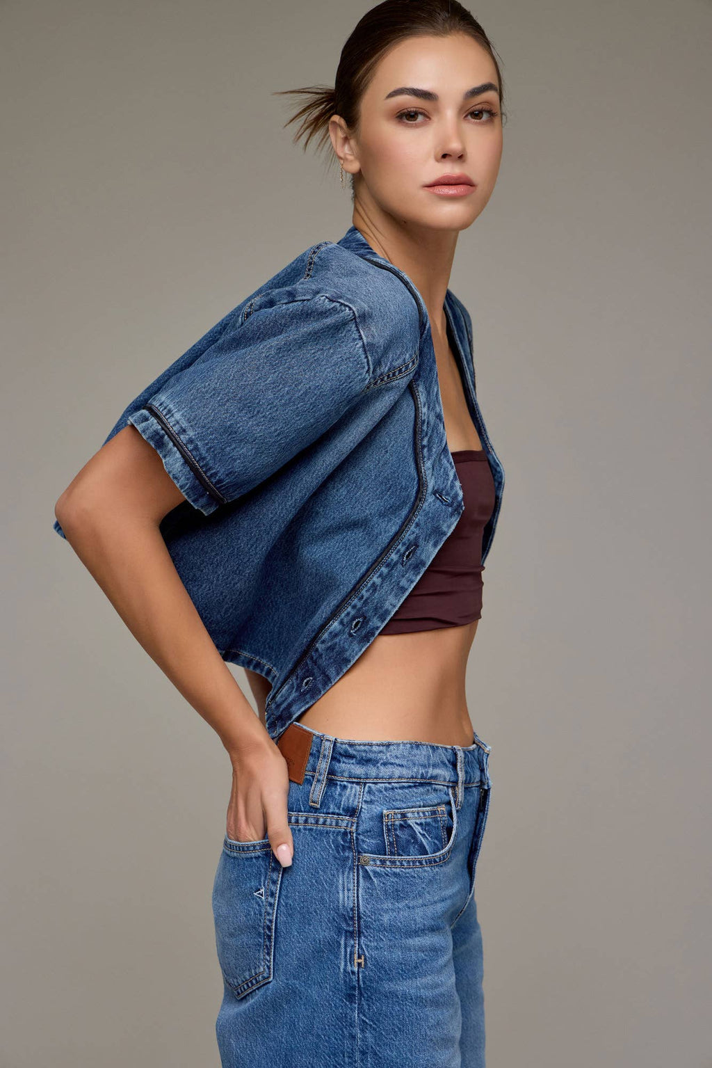 CROPPED BASEBALL SHIRT