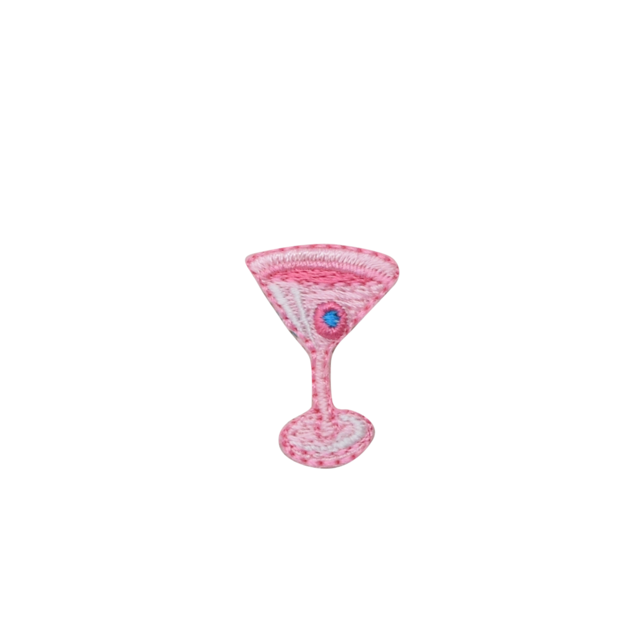 Pink Mini Martini Glass Iron-On Patch – 1" Cocktail Glass