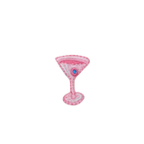 Pink Mini Martini Glass Iron-On Patch – 1" Cocktail Glass