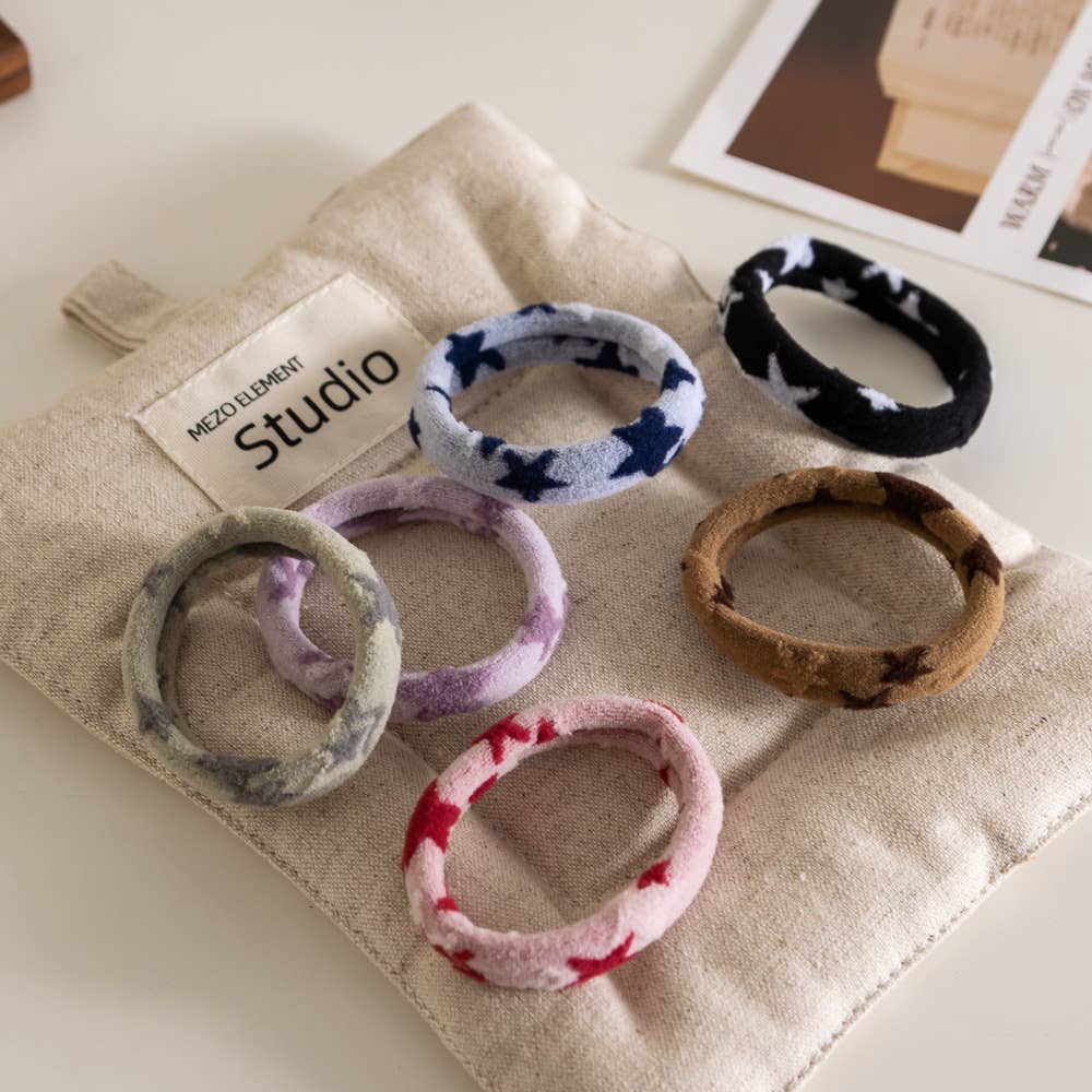Star Seamless Hair Ties (Set of 6)
