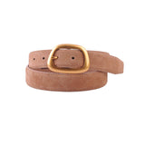 Suede Belt with Organic Shape Buckle | Everyday accessory