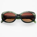 Aria Acetate Womens Oval Sunglasses