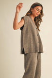 The Marlowe Speckled Knit Vest – Cocoa