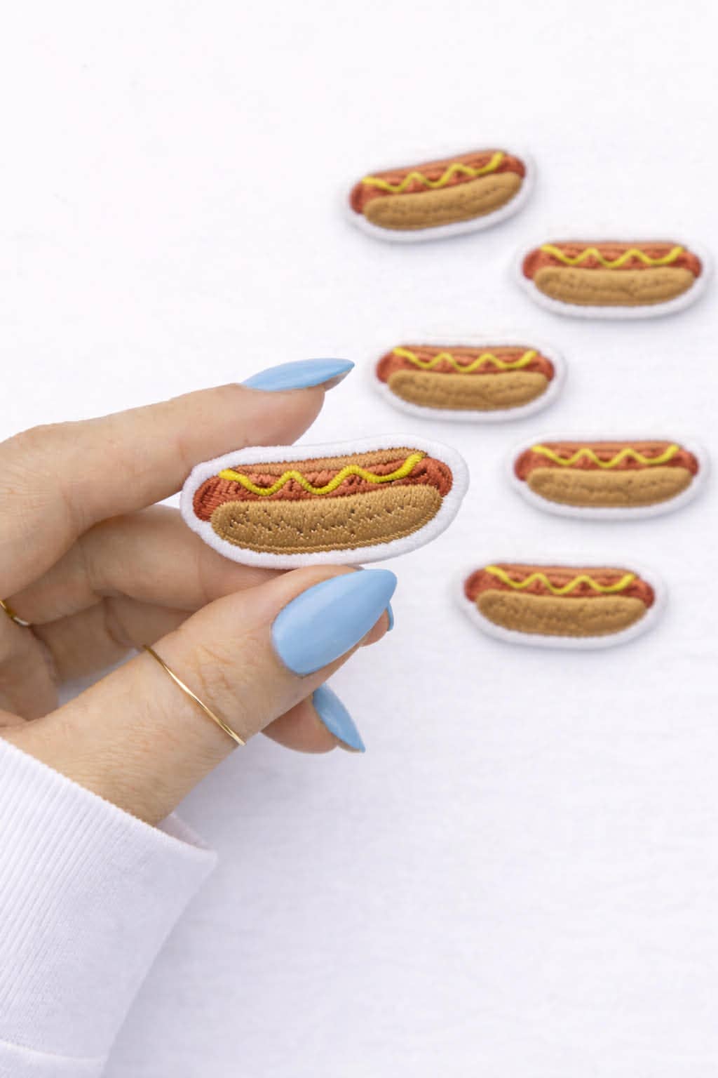 Mini Hot Dog Embroidered Patch