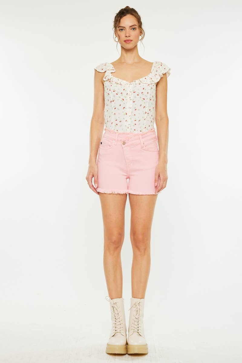 Casey Pink Cut Off Shorts