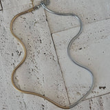 Gold Silver snake chain necklace two double tone ombre 