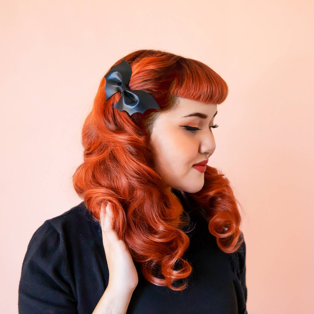 Leather Bat Hair Clip | Halloween