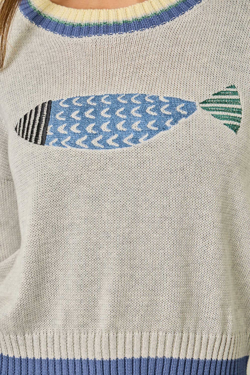 Color Block Pullover Sweater