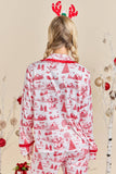 Christmas Toile Printed Pajama Set