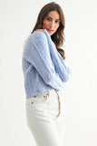 Scallop Hem Cable Knit Cardigan