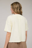 WASHED RIBBED SHORT SLEEVE TEE WITH POCKET (PRE-ORDER)