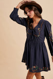 Embroidered Homestead Cotton Mini Dress