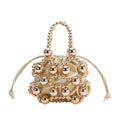 Bobby Gold Vegan Leather Top Handle Bag