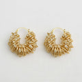 Artistic Geometric Drop Earrings with Dazzling Accents