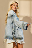 Side Tie Denim Jacket