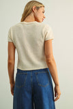 CAP SLEEVE BUTTON FRONT TOP