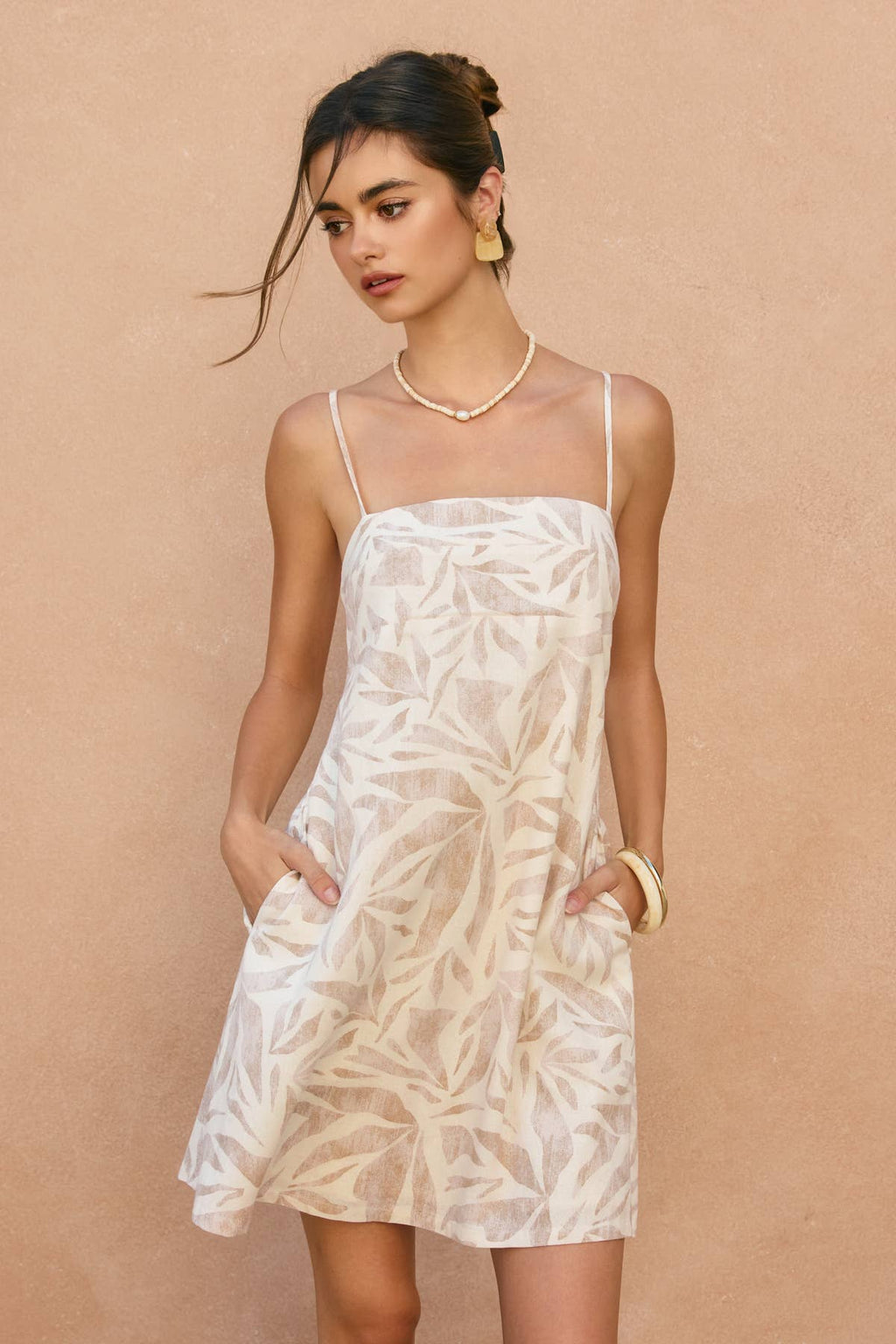 Driftwood Dreams Babydoll A-Line Mini Dress