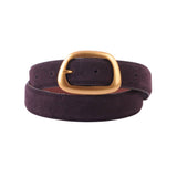 Suede Belt with Organic Shape Buckle | Everyday accessory