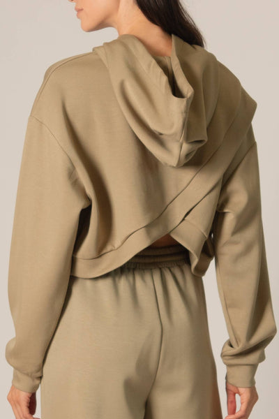 P. CILL Butter Modal Cropped Hoodie Top
