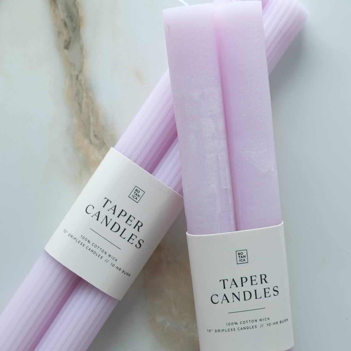 Taper Candle Pair, Lavender