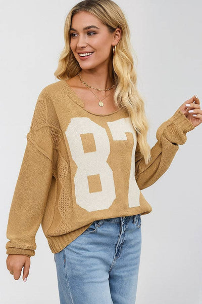 Vintage Varsity "87" Knit Sweater