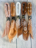 Terracotta Hues Hand Dyed Bandanas With Leather Slides