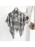 Scarvii - Abstract Geometric Line Square Scarf