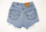 High-Rise Upcycled Denim Cutoff Shorts - Original