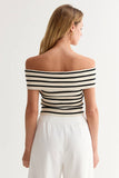 Kerry Striped Off-Shoulder Knit Top