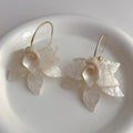 Vintage Large Flower Petal Dangle Earrings DP25D828