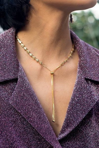 Cassidy Bolo 18K Gold Plated Necklace