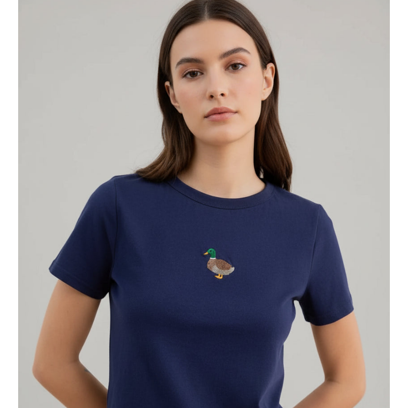 Lucky Duck Embroidered Boxy Tee