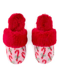 ASST/2 SIZES FELICITY CANDY CANE SLIPPERS, MULTI