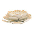 Abeline Flower Taper Candle Holder White