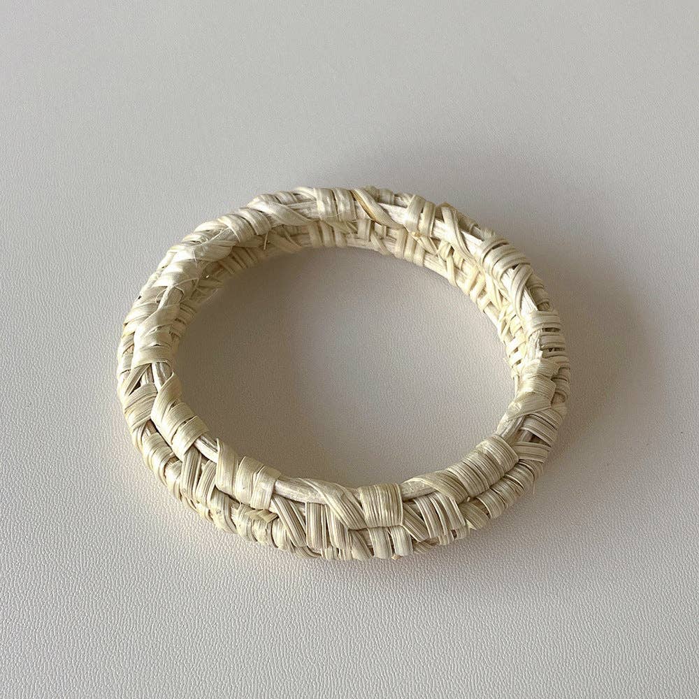 Vintage Straw Braided Round Bracelets DP25B587