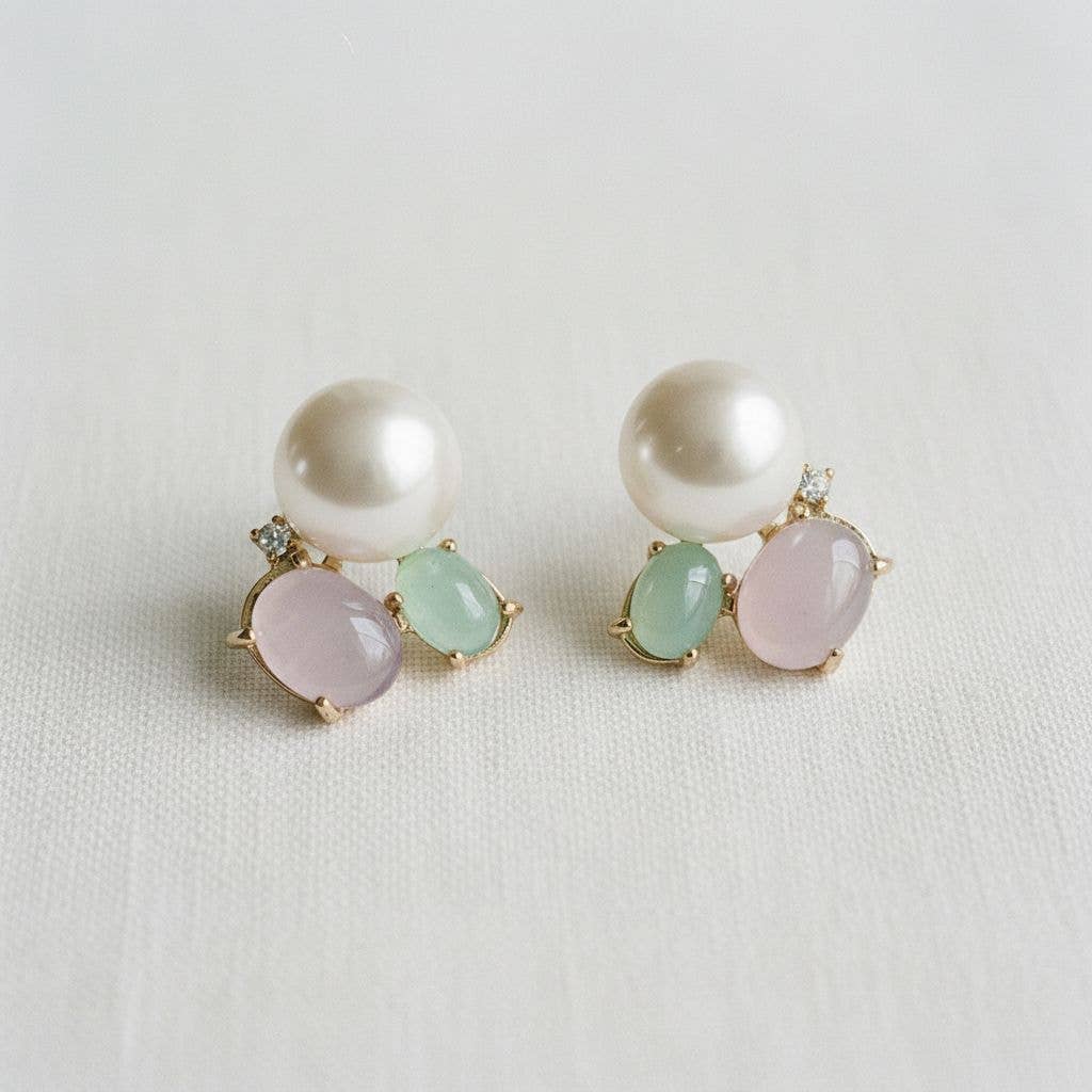 Chic Vintage Glass Pearl Drop Earrings