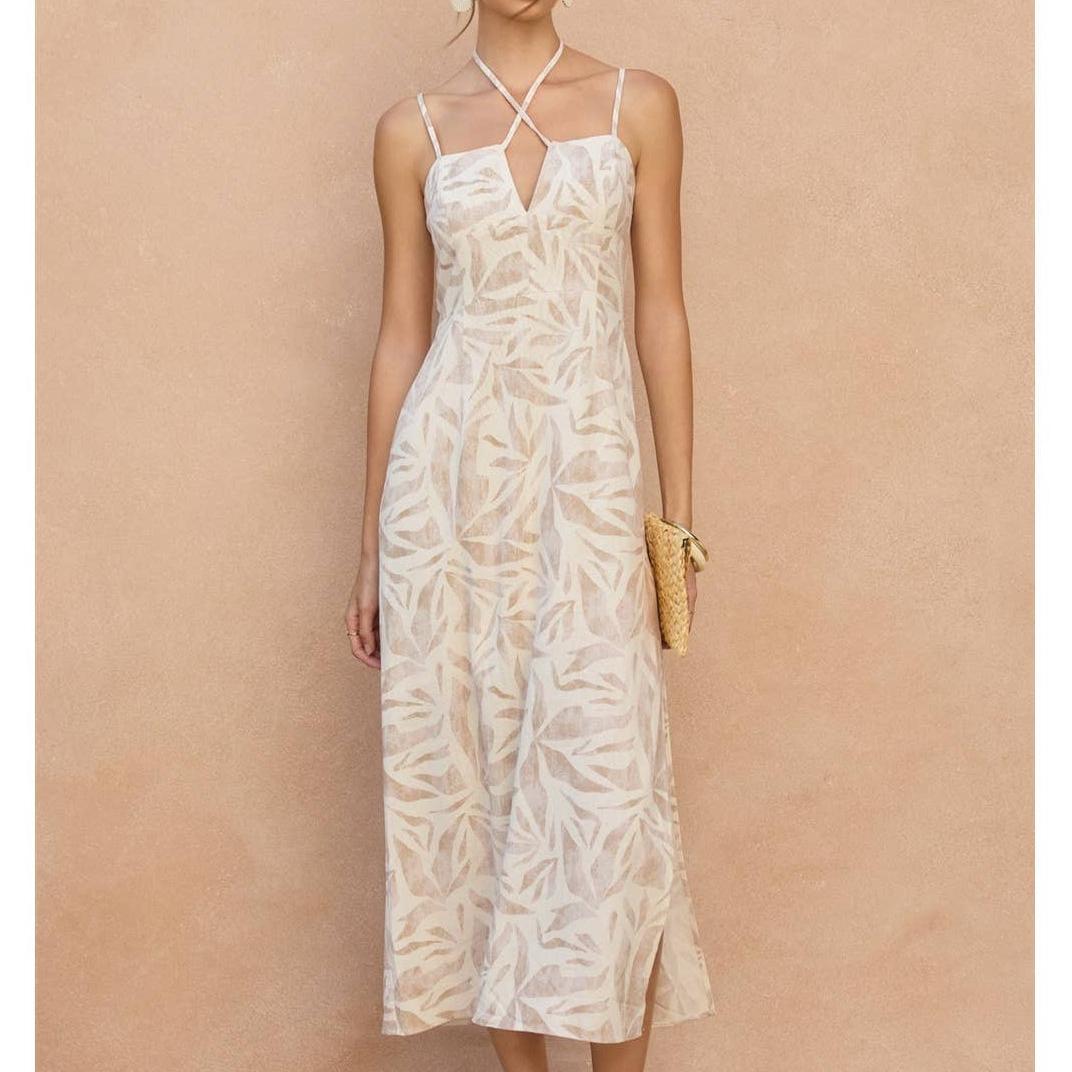 Driftwood Dreams V Cut Sleeveless Maxi Dress