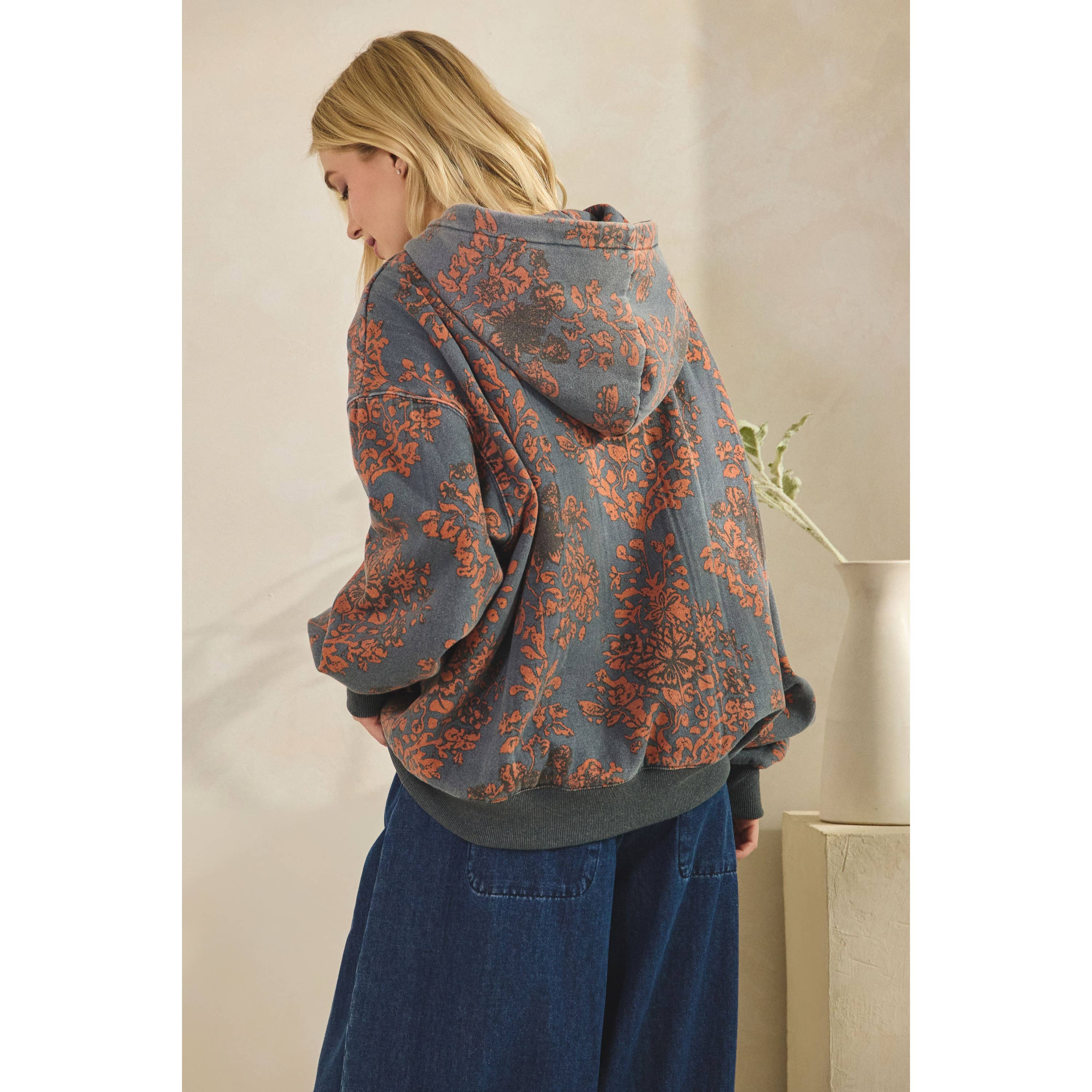 Printed Fleece Hoodie