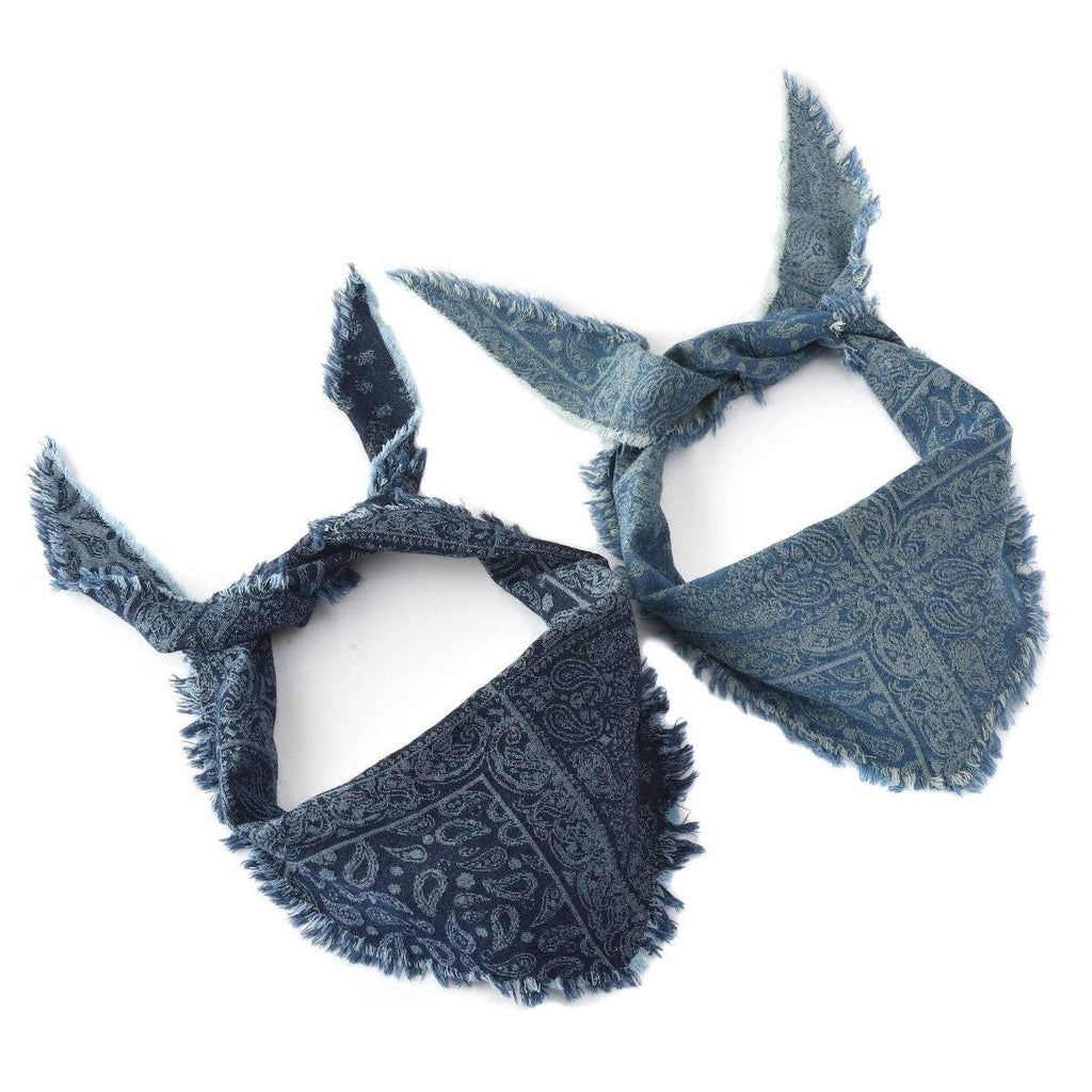 Unisex Vintage Frayed Triangle Scarf
