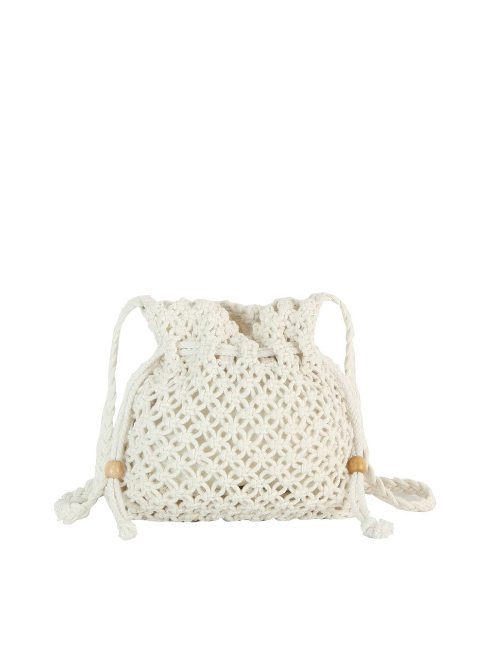 Crocheted Woven Macramé Drawing Crossbody