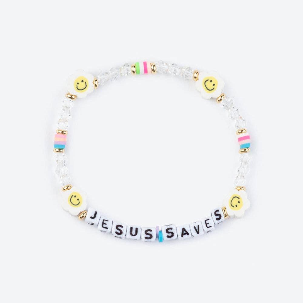 Jesus Saves Letter Bracelet