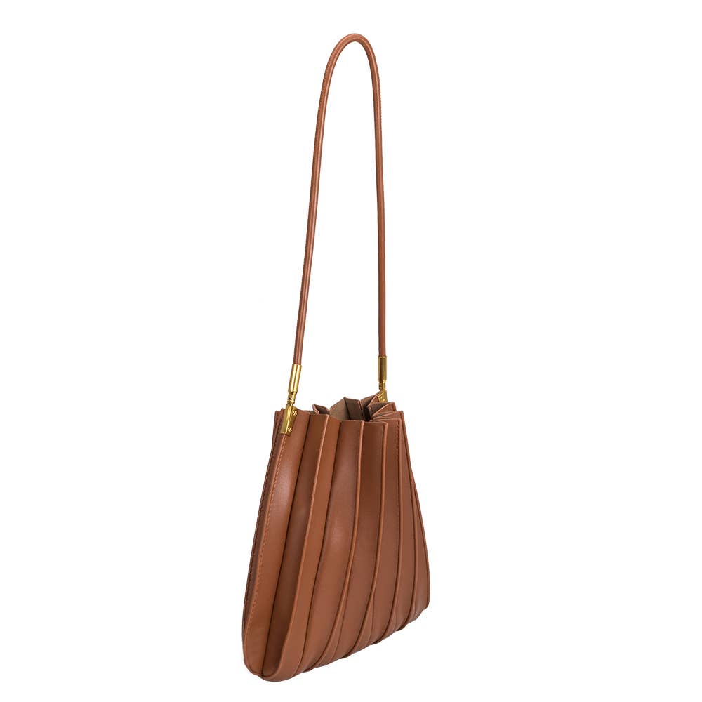 Carrie Saddle Pleated Vegan Shoulder Bag Pre-Order 4/30